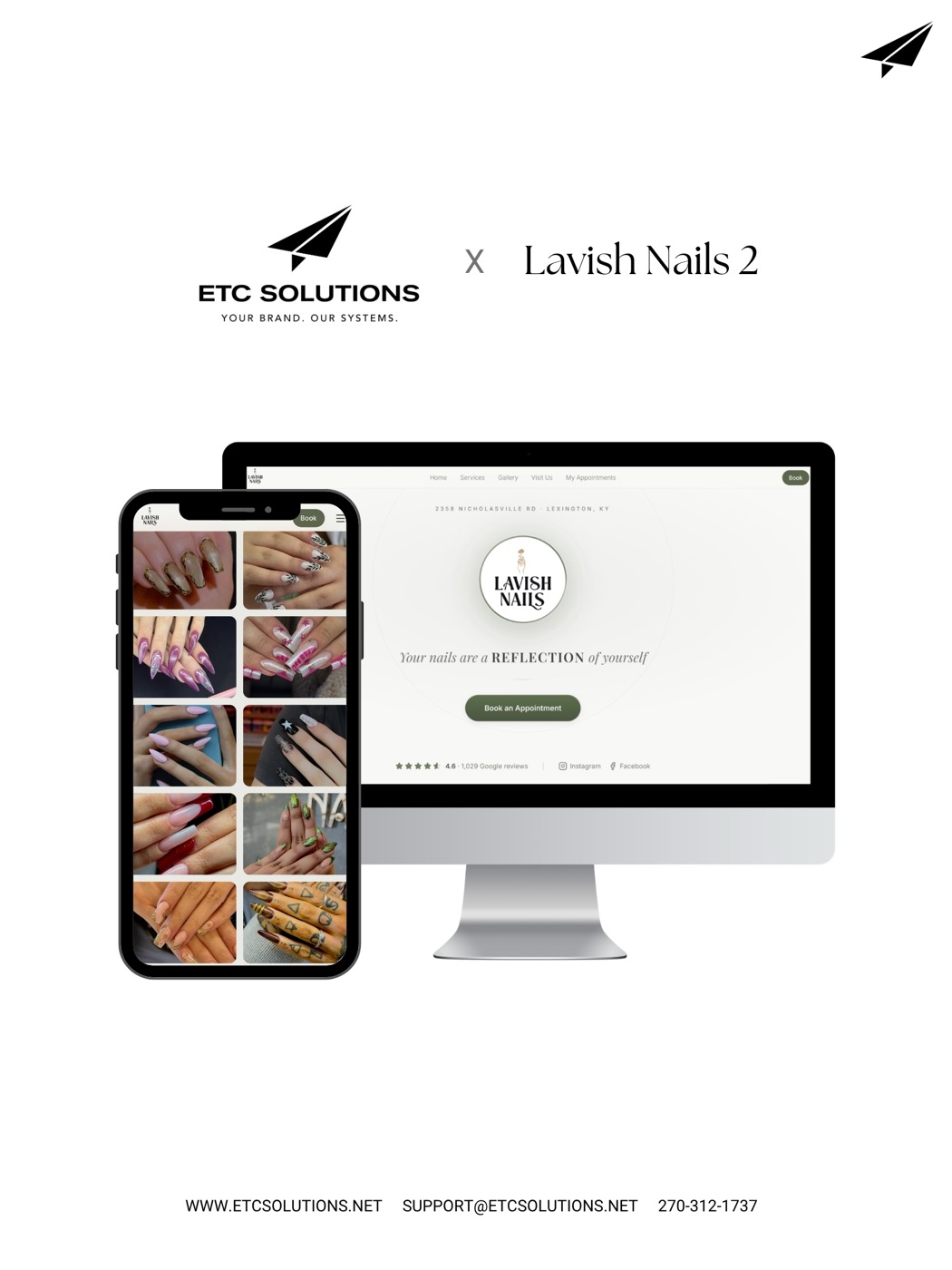 ETC Solutions × Lavish Nails 2 — brand site with work gallery and online booking
